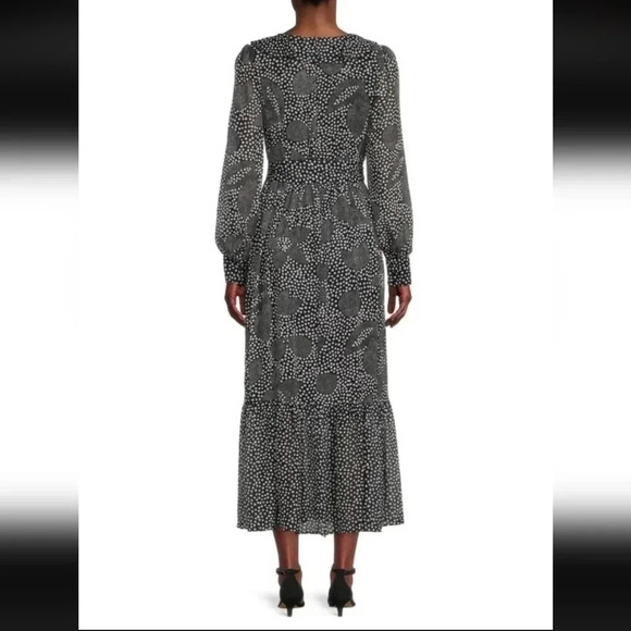 KARL LAGERFELD PARIS Print Belted Maxi Dress - Picture 2 of 5